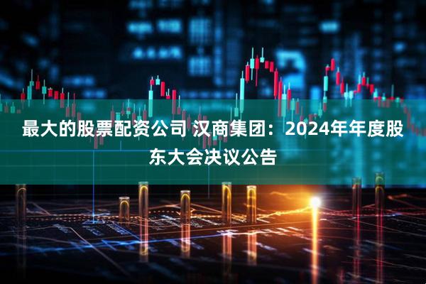 最大的股票配资公司 汉商集团：2024年年度股东大会决议公告