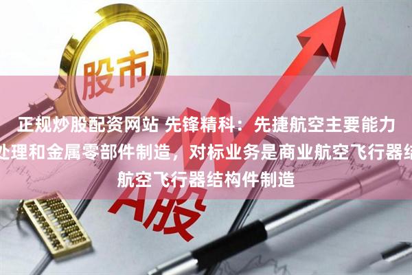 正规炒股配资网站 先锋精科：先捷航空主要能力是航空表处理和金属零部件制造，对标业务是商业航空飞行器结构件制造