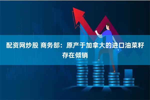 配资网炒股 商务部：原产于加拿大的进口油菜籽存在倾销